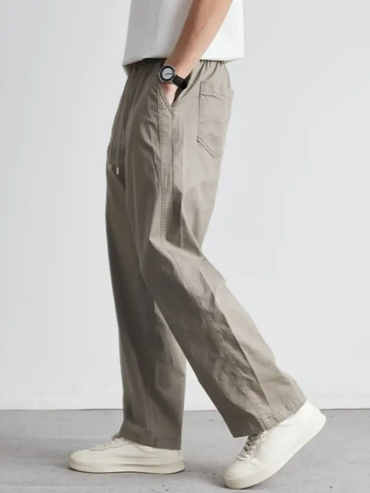 Men’s Casual Drawstring Wide Leg Pants