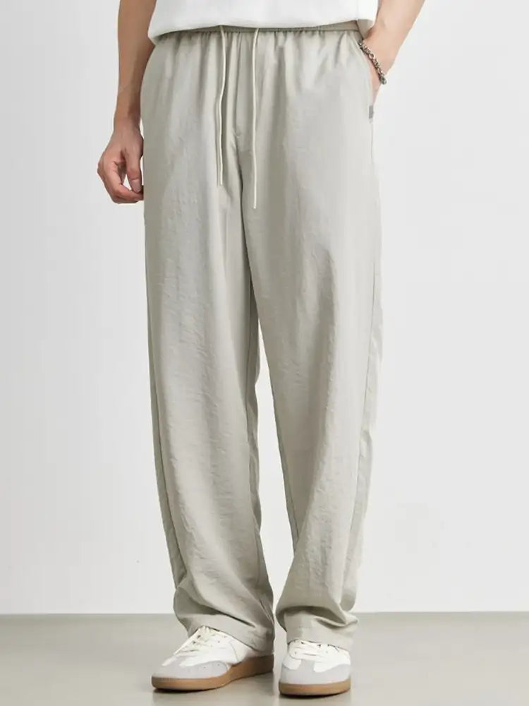 Men’s Casual Drawstring Wide Leg Pants
