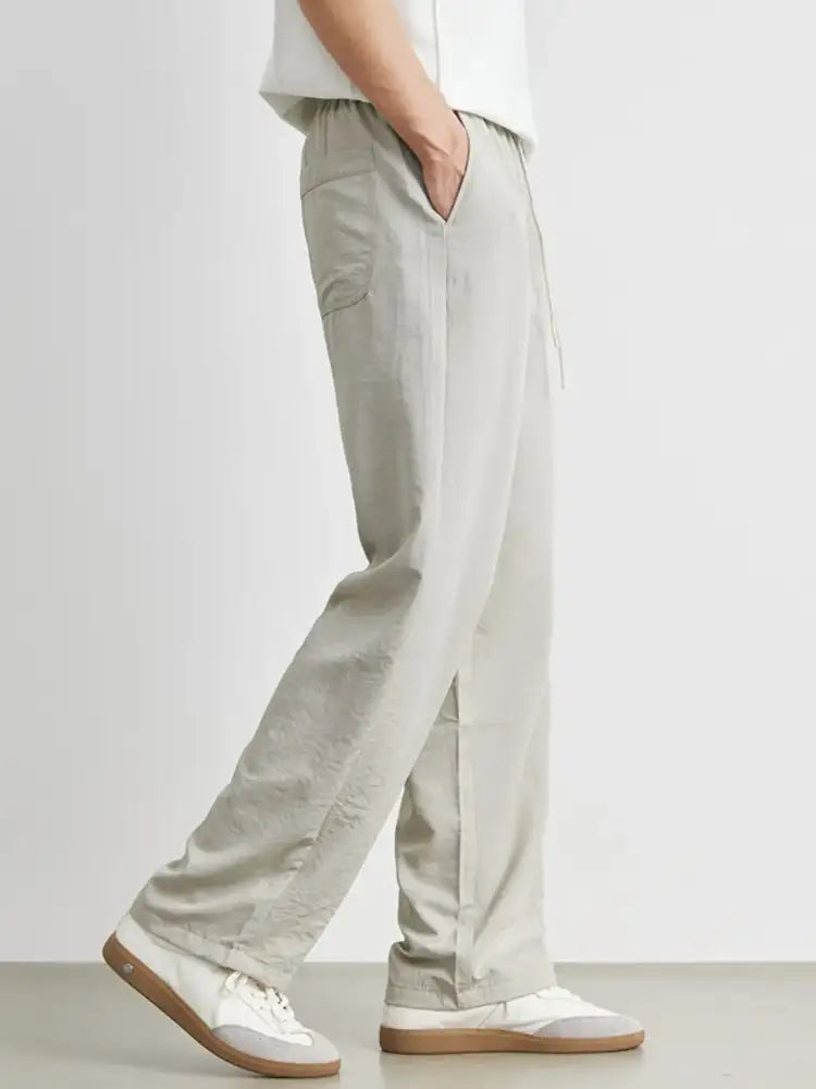 Men’s Casual Drawstring Wide Leg Pants