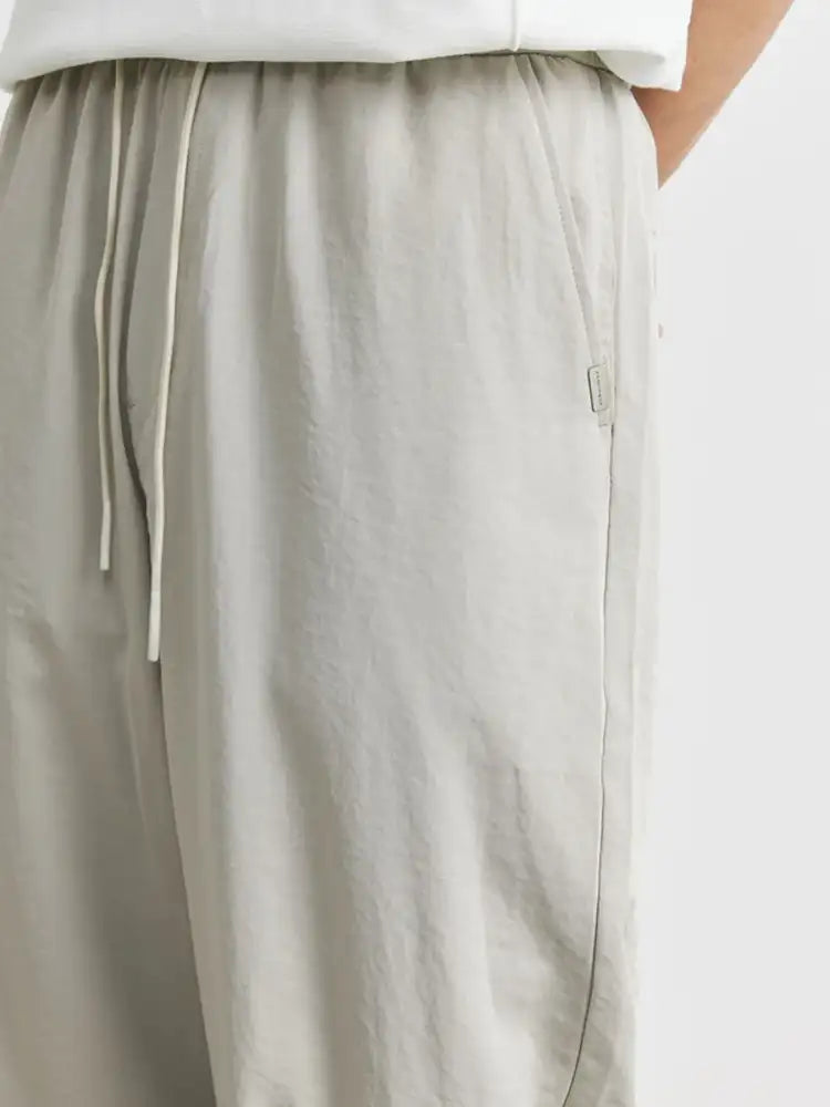Men’s Casual Drawstring Wide Leg Pants