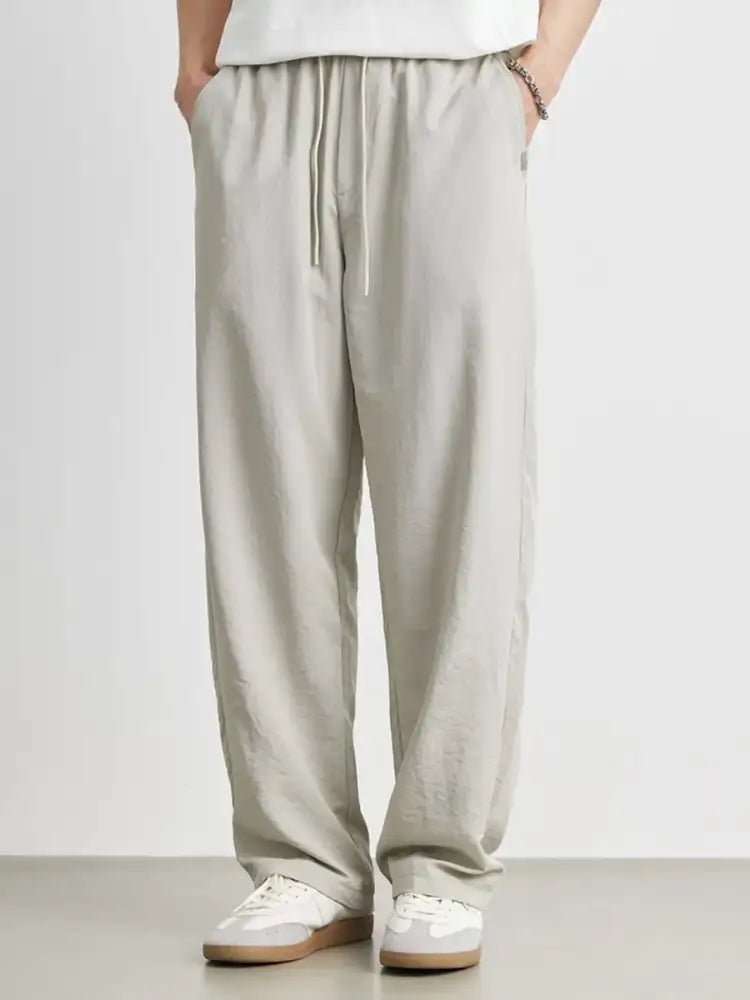 Men’s Casual Drawstring Wide Leg Pants