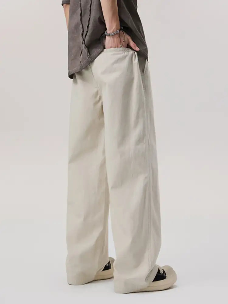 Men’s Casual Wide-Leg Drawstring Pants