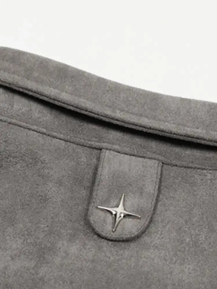 Men’s Collared Neck Long Sleeve Jacket