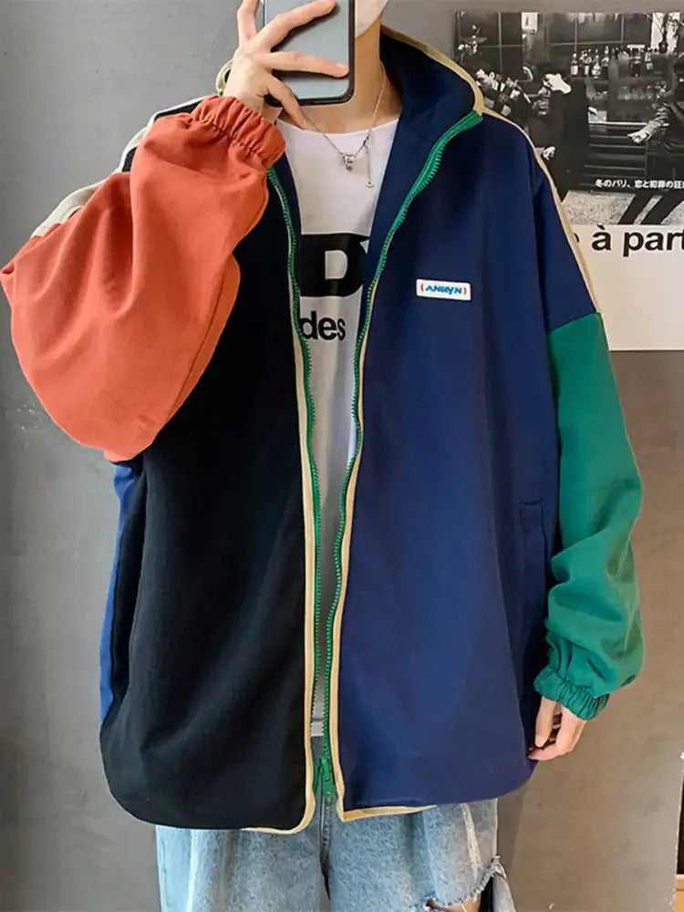 Men’s Color Block Zip Up Jacket