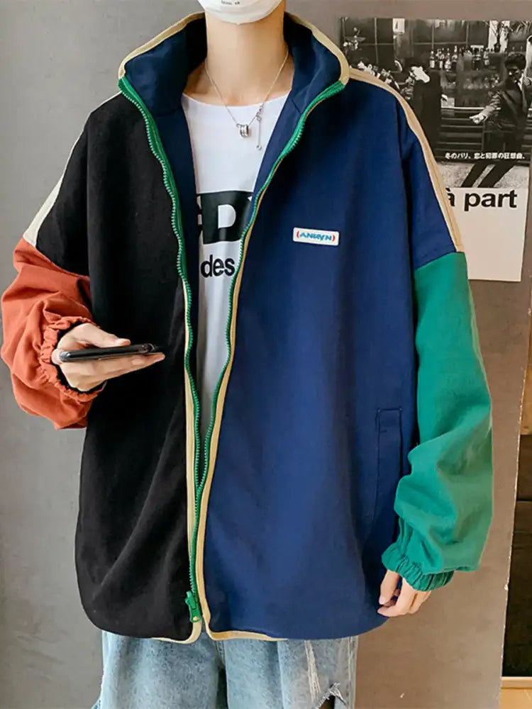 Men’s Color Block Zip Up Jacket