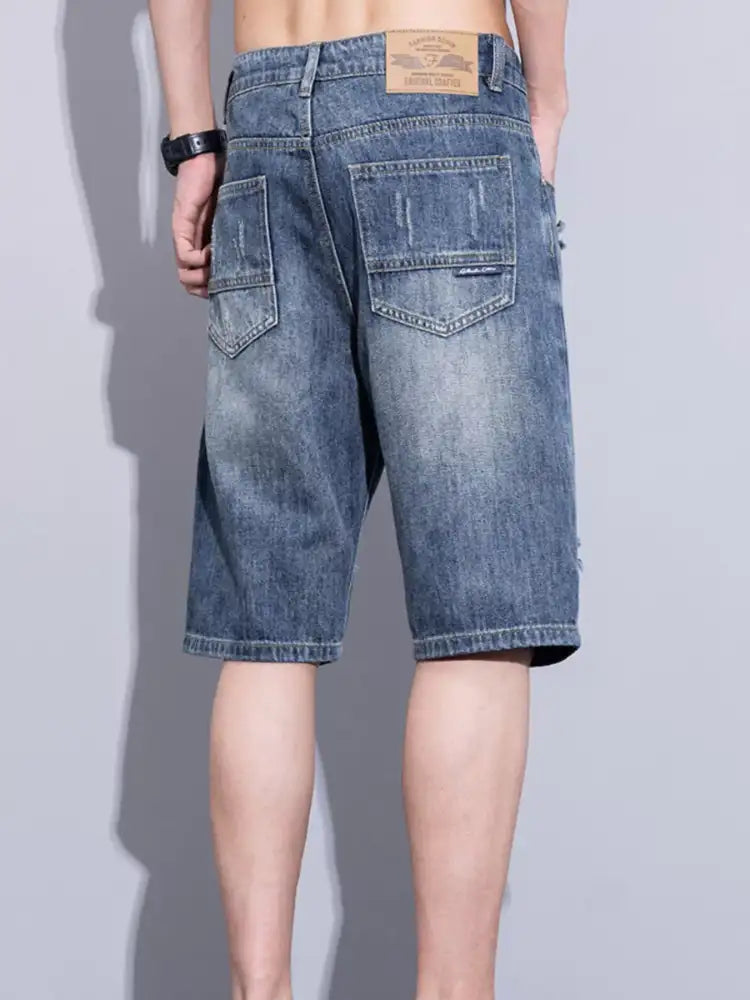 Men’s Distressed Denim Shorts