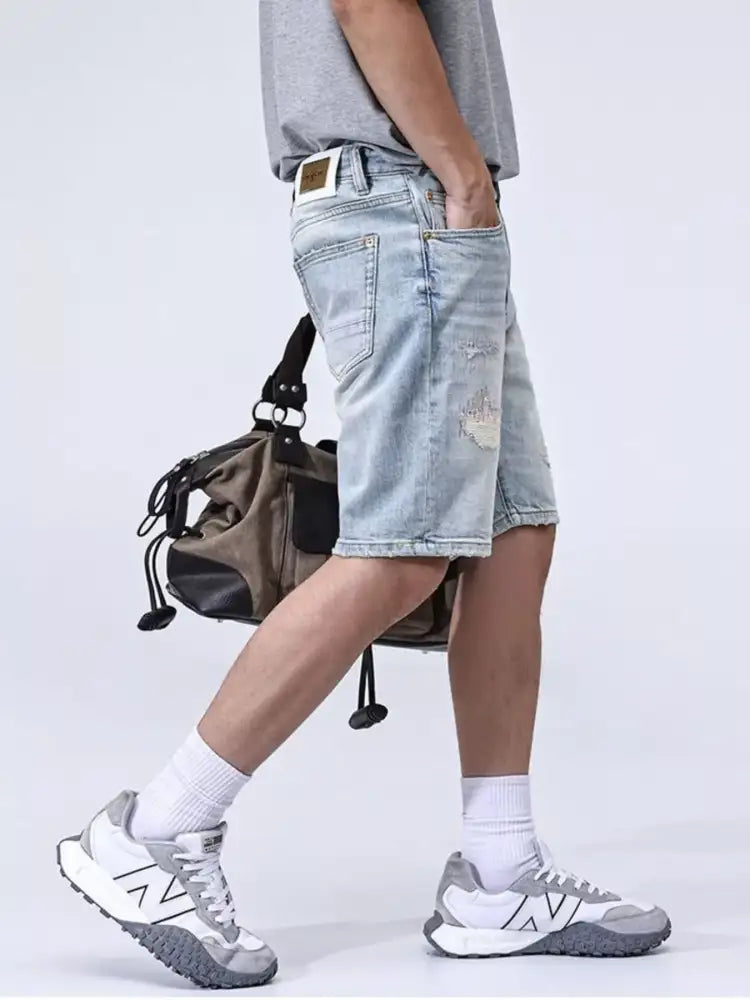 Men’s Distressed Denim Shorts