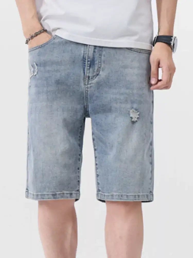 Men’s Distressed Denim Shorts