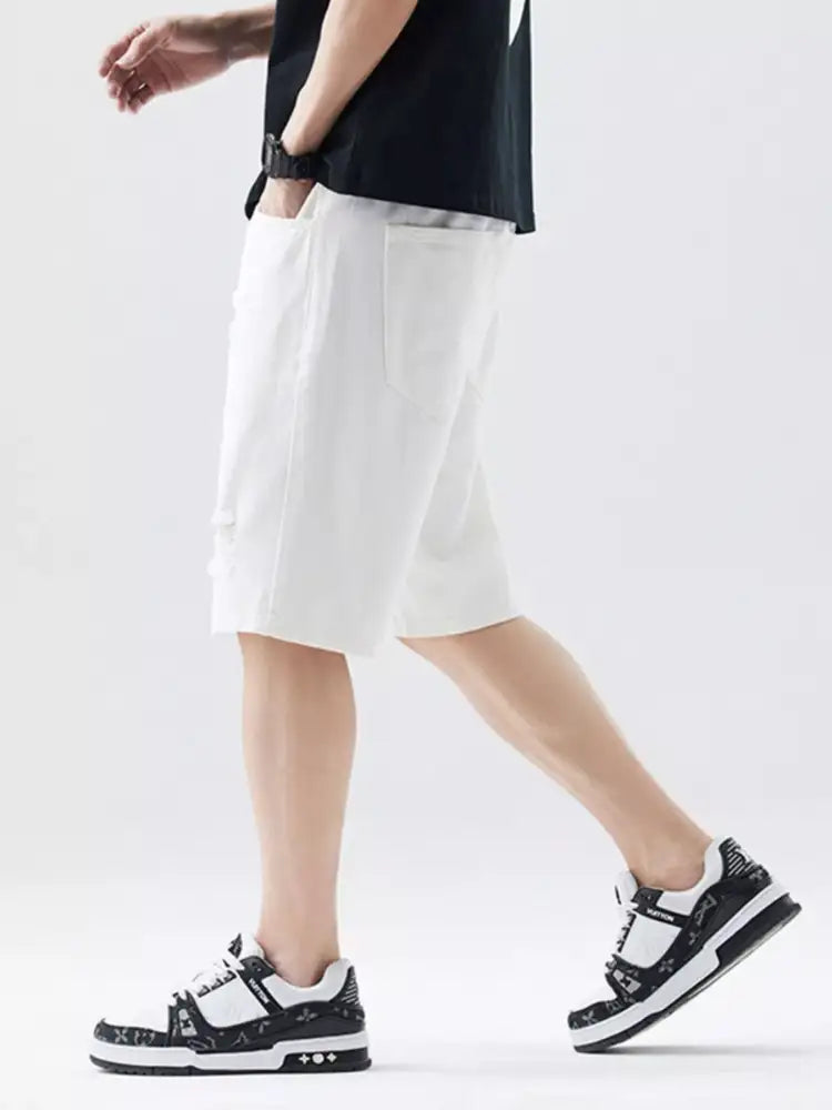 Men’s Distressed Denim Shorts