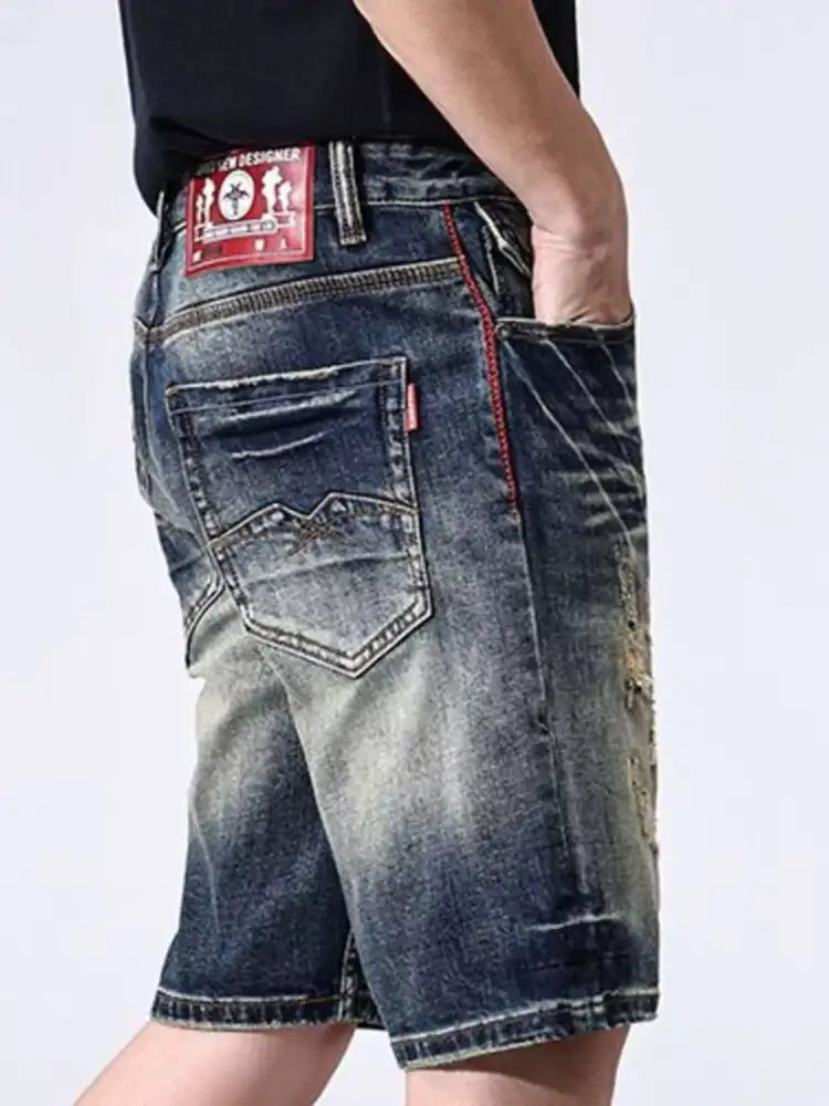 Men’s Distressed Denim Shorts