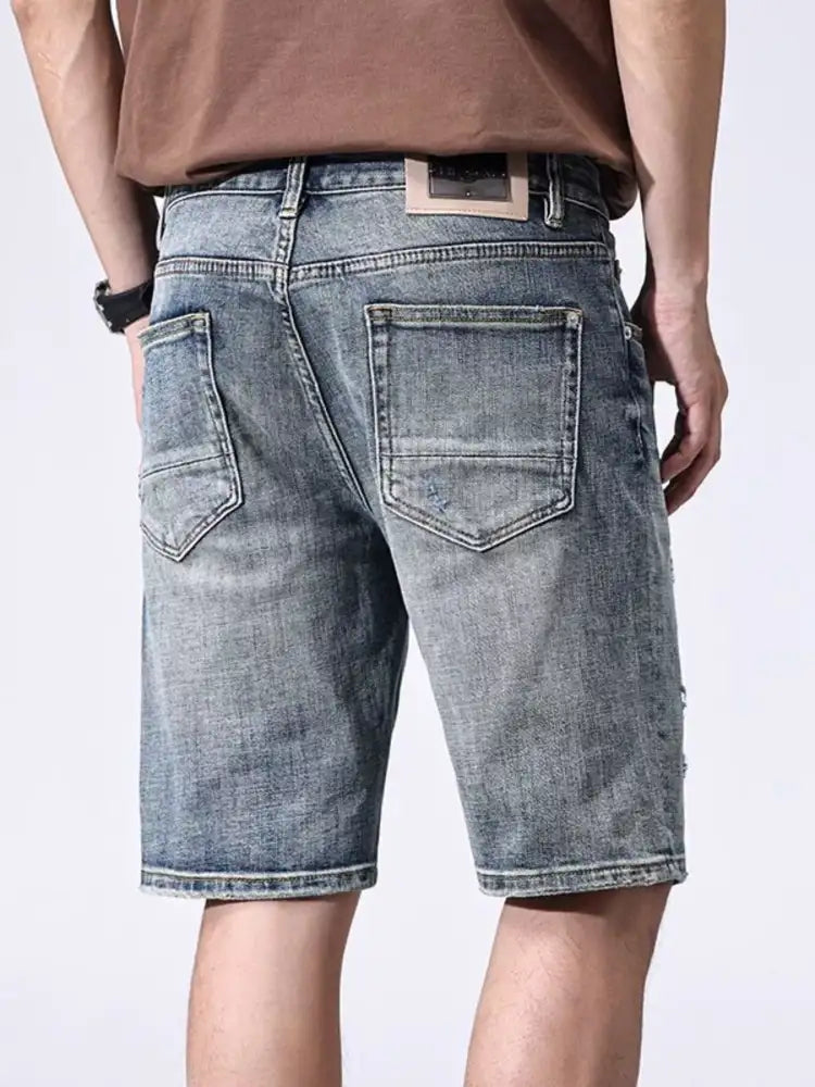 Men’s Distressed Denim Shorts