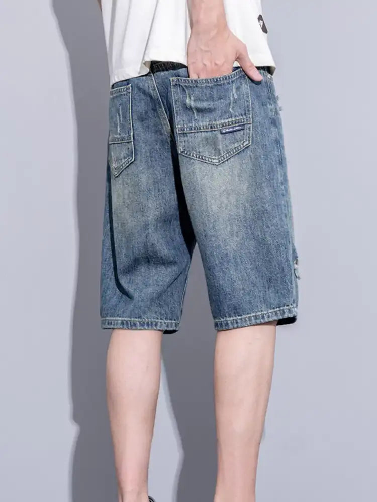 Men’s Distressed Denim Shorts