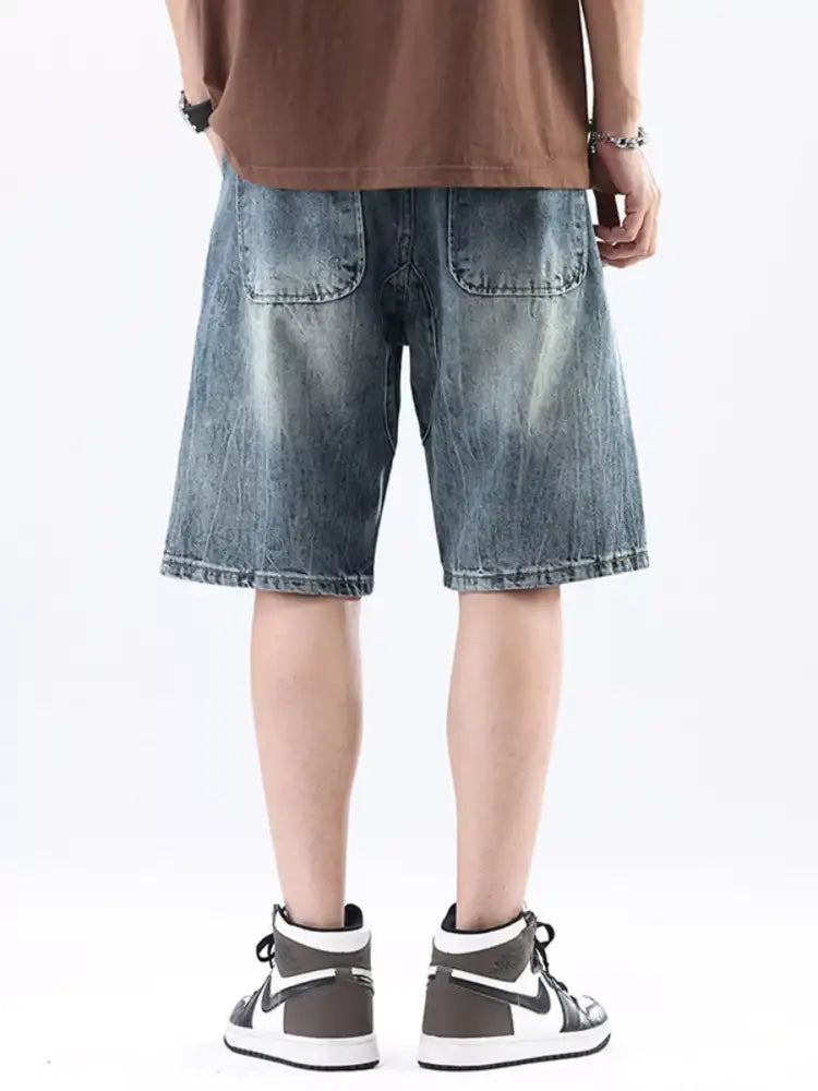 Men’s Distressed Denim Shorts