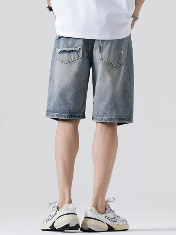 Men’s Distressed Denim Shorts