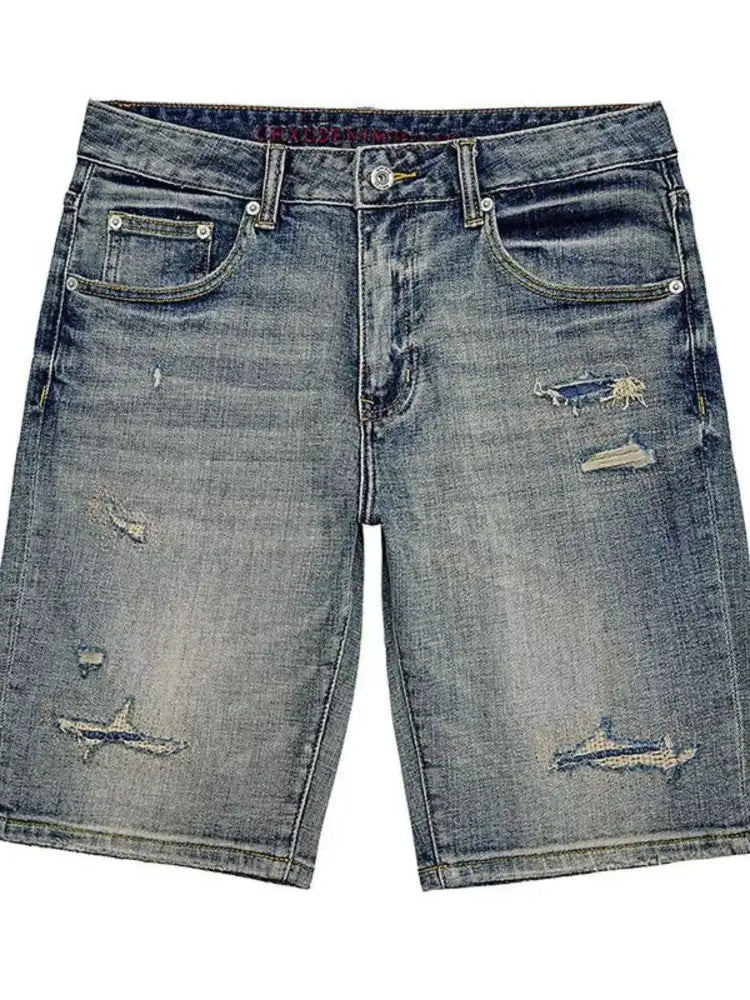 Men’s Distressed Denim Shorts