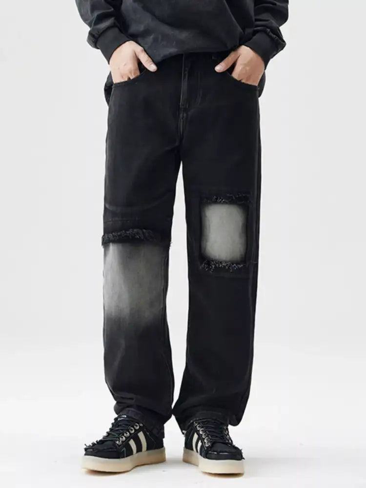 Men’s Distressed Loose Fit Jeans