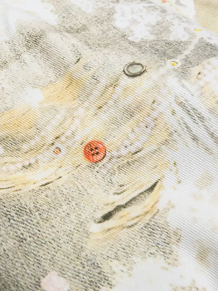 Men’s Distressed Paint Splatter Zip Up Jacket