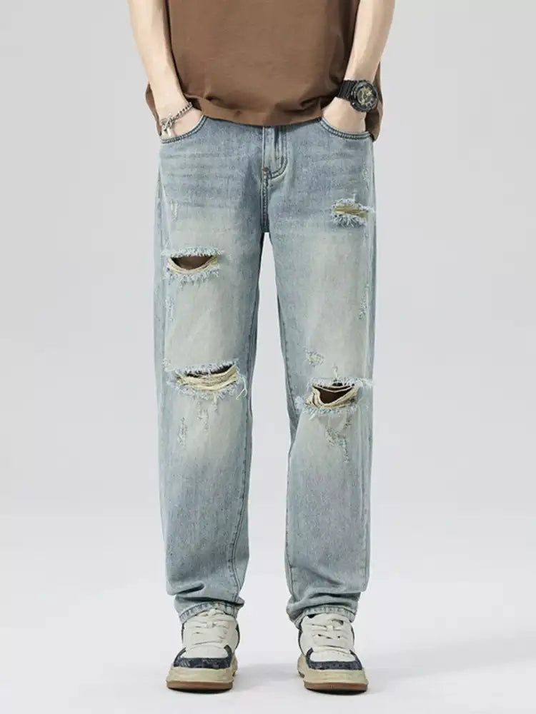 Men’s Distressed Relaxed Fit Jeans
