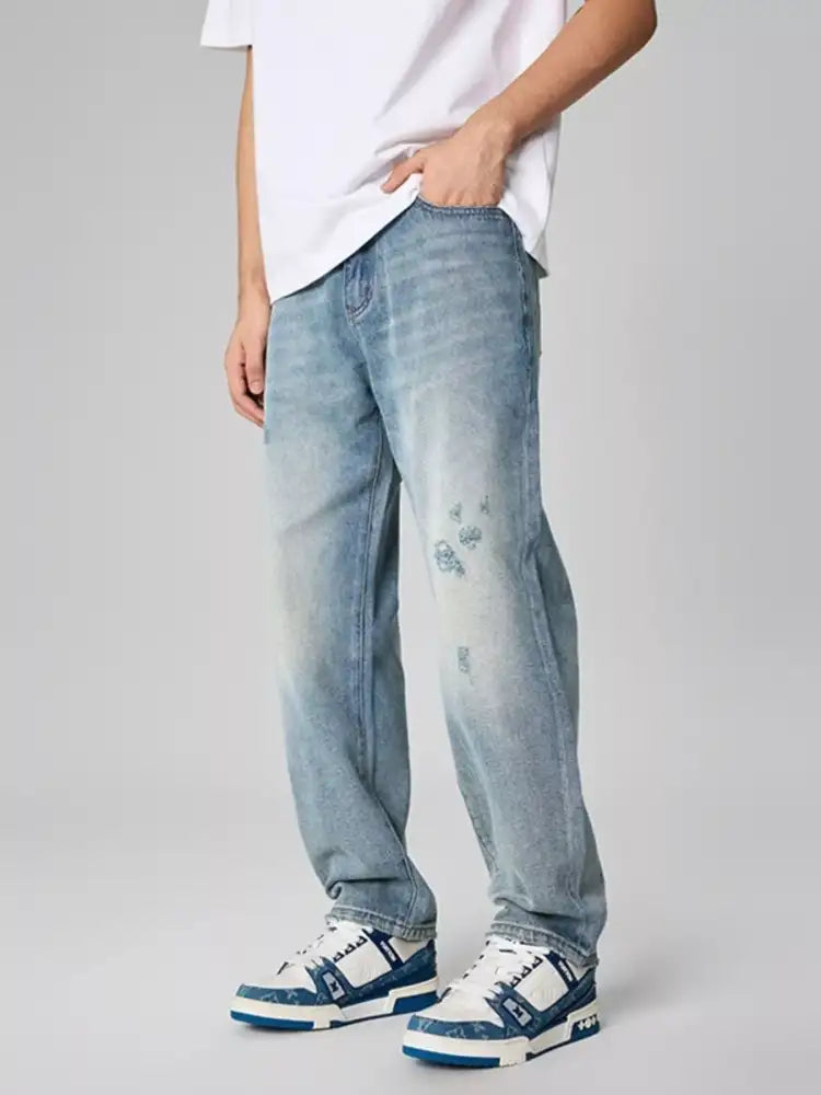 Men’s Distressed Relaxed Fit Jeans