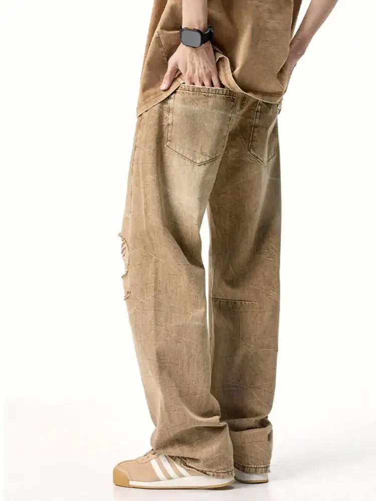 Men’s Distressed Relaxed Fit Jeans