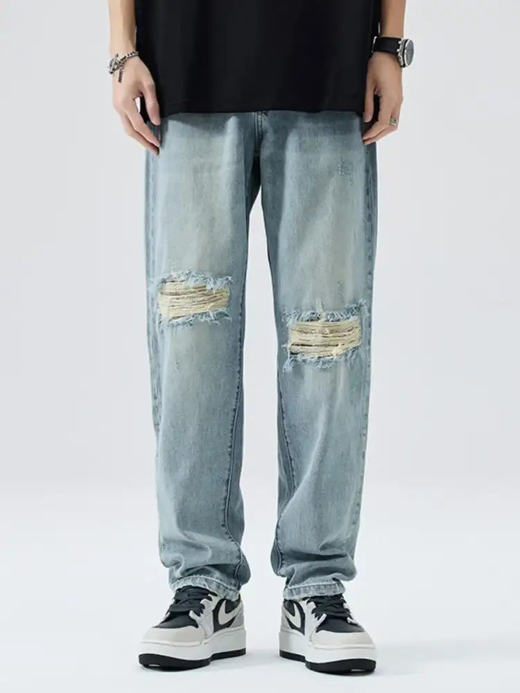 Men’s Distressed Relaxed Fit Jeans