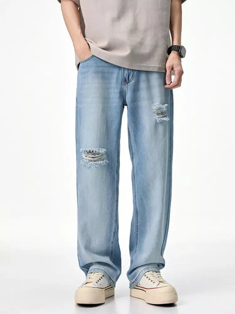Men’s Distressed Relaxed Fit Jeans
