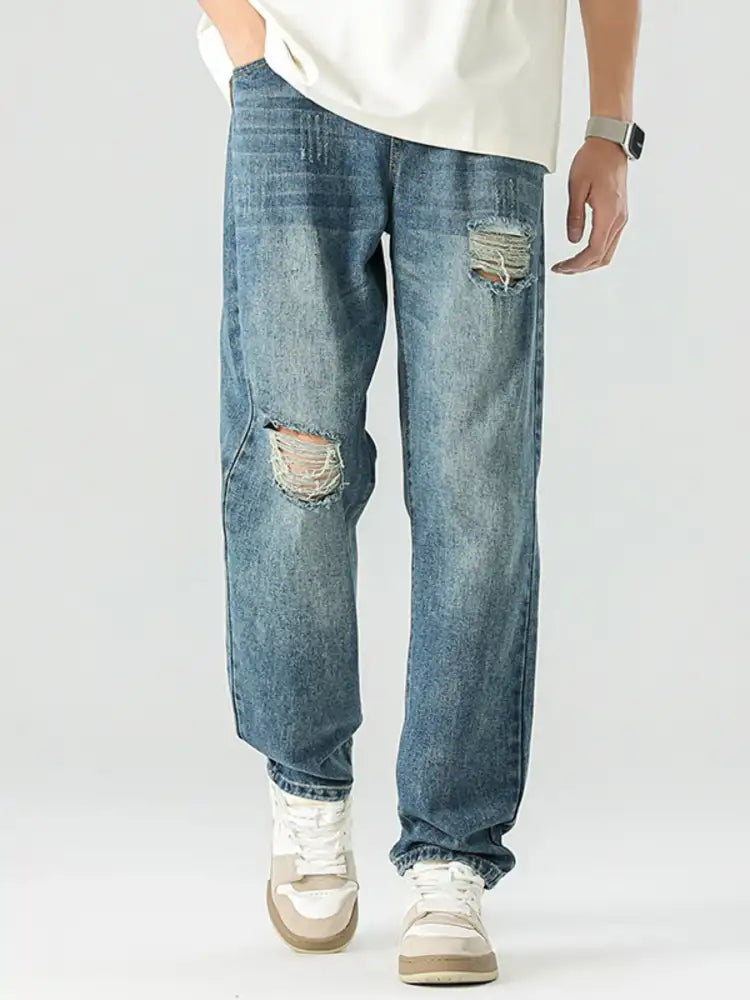 Men’s Distressed Relaxed Fit Jeans