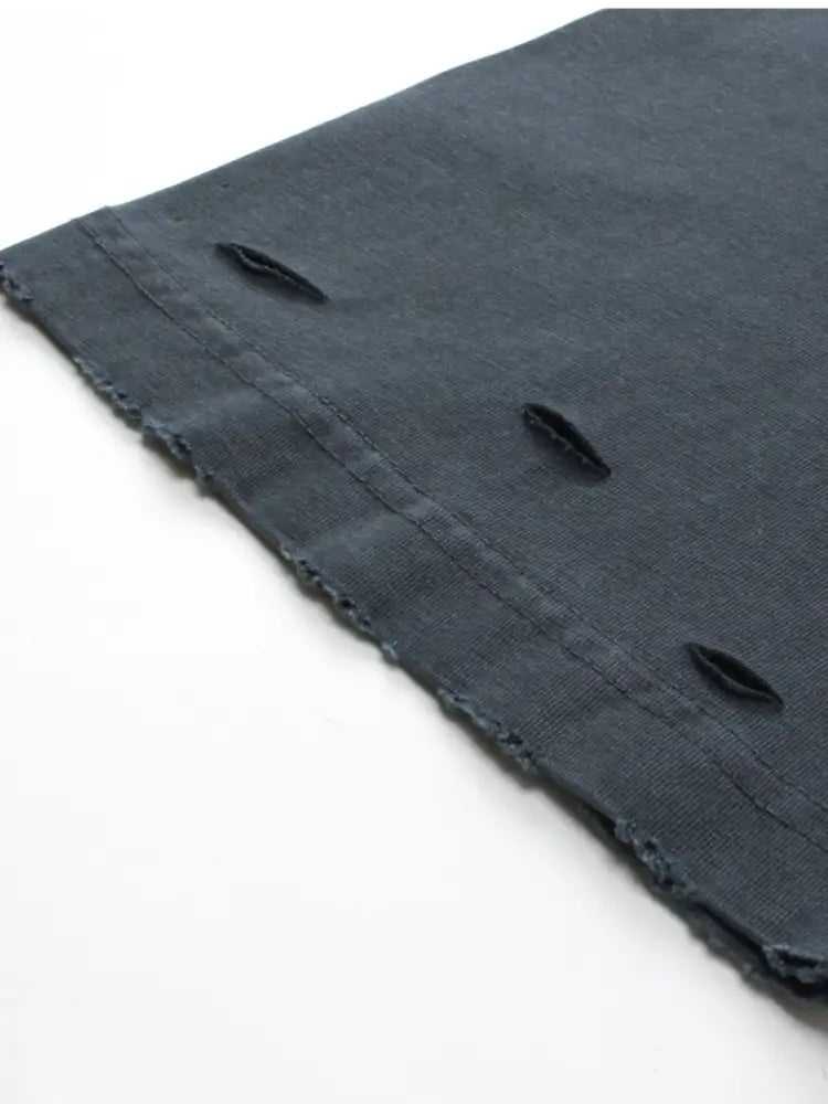 Men’s Distressed Round Neck Short Sleeve T-Shirt