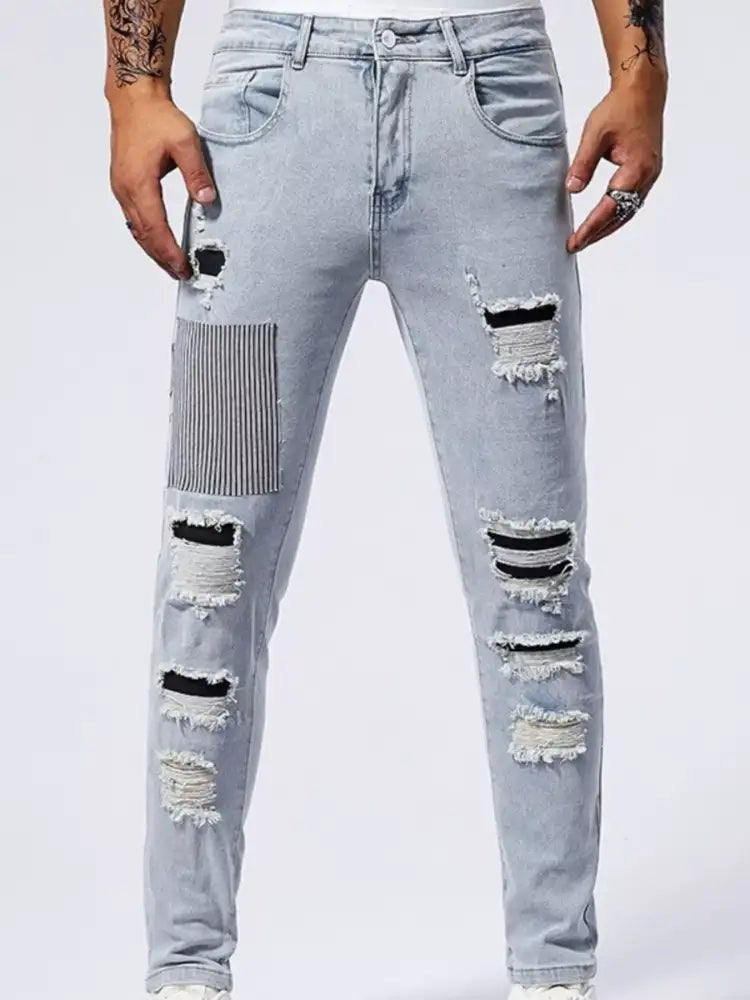 Men’s Distressed Slim Fit Jeans