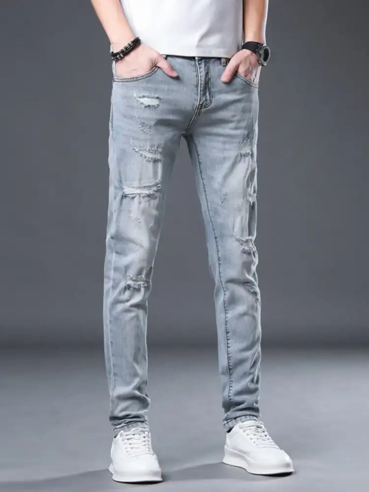 Men’s Distressed Slim Fit Jeans