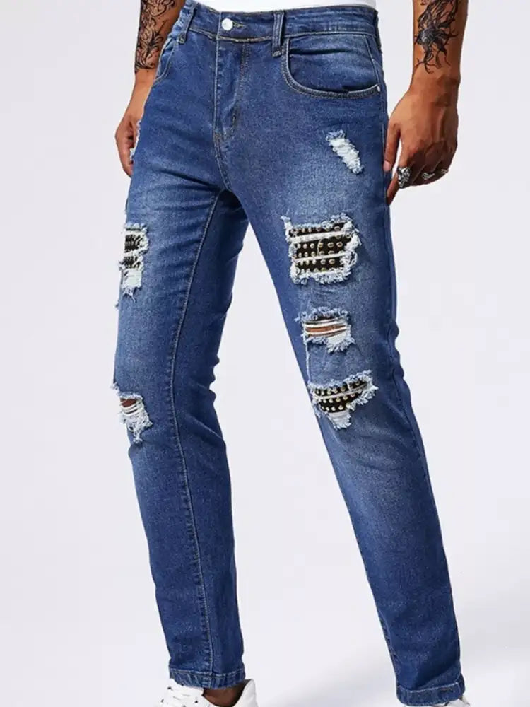 Men’s Distressed Slim Fit Jeans