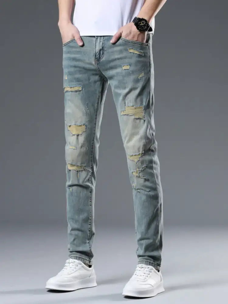 Men’s Distressed Slim Fit Jeans