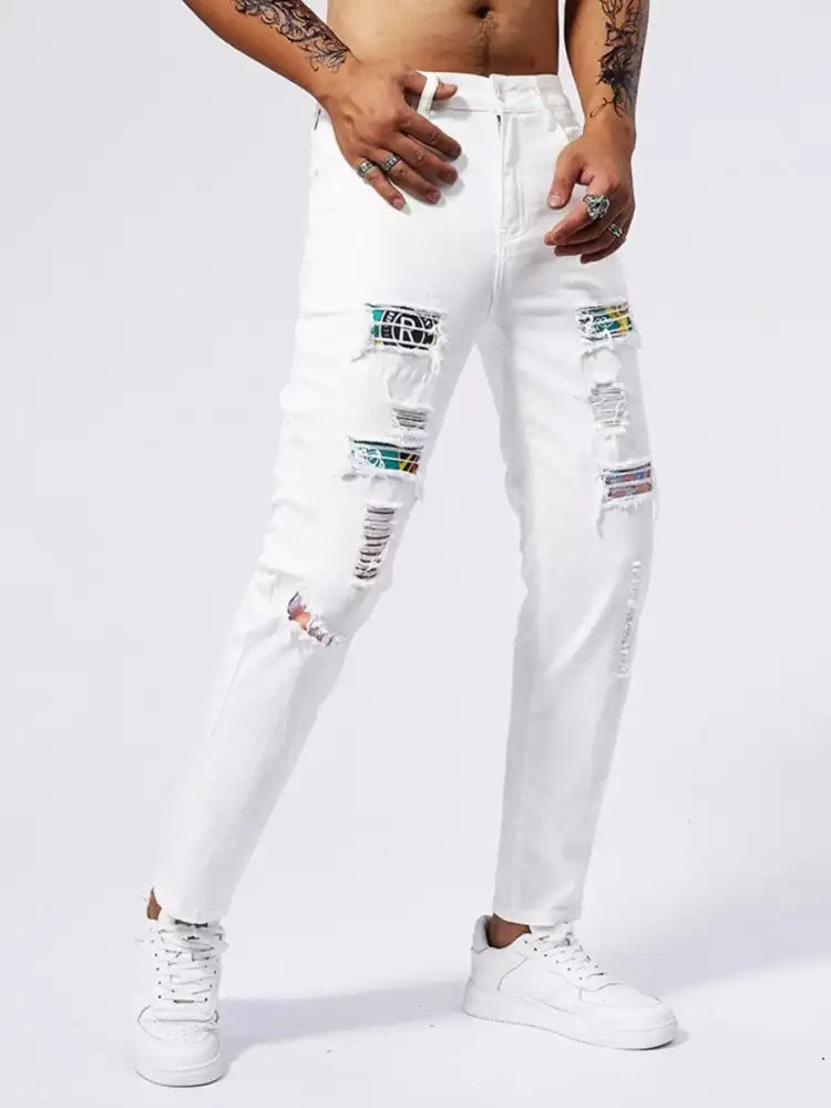 Men’s Distressed Slim Fit Jeans