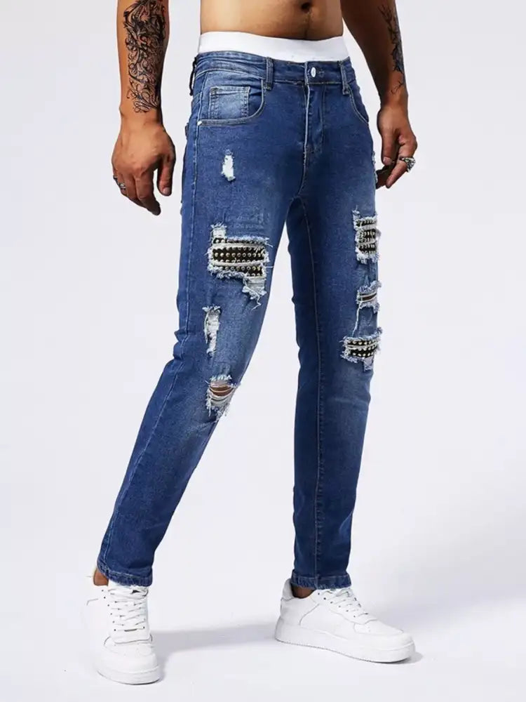 Men’s Distressed Slim Fit Jeans