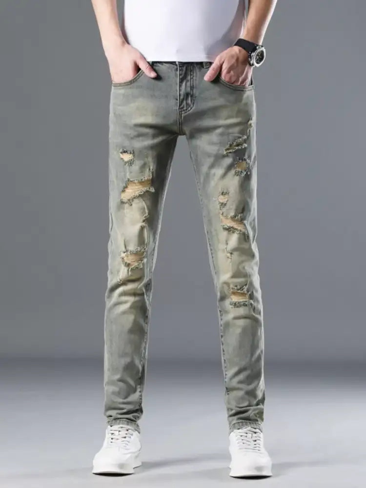 Men’s Distressed Slim Fit Jeans