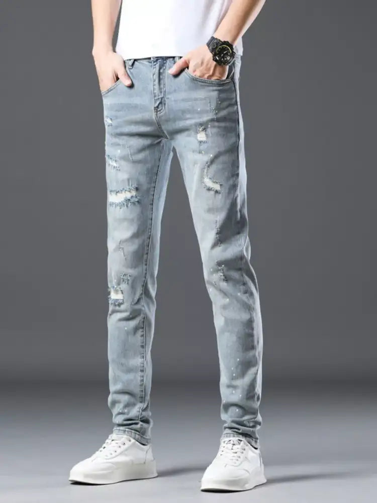 Men’s Distressed Slim Fit Jeans