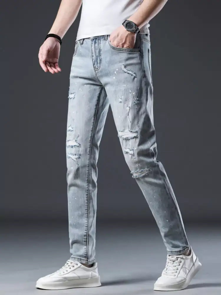 Men’s Distressed Slim Fit Jeans