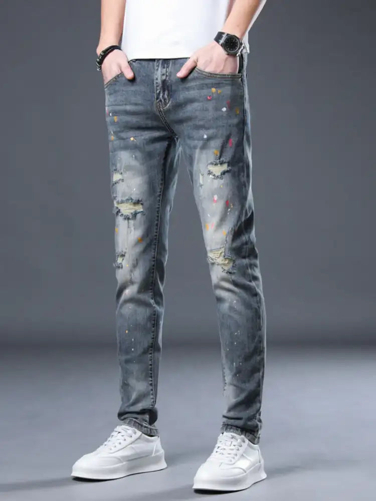 Men’s Distressed Slim Fit Jeans