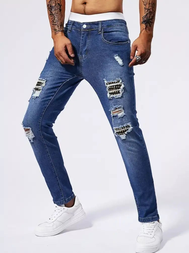Men’s Distressed Slim Fit Jeans
