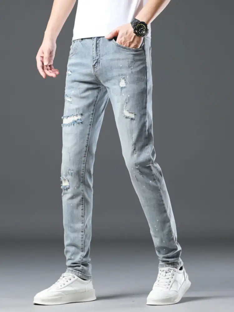 Men’s Distressed Slim Fit Jeans
