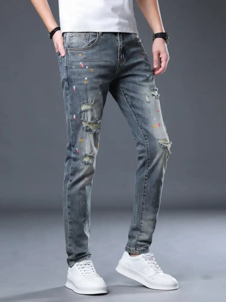 Men’s Distressed Slim Fit Jeans
