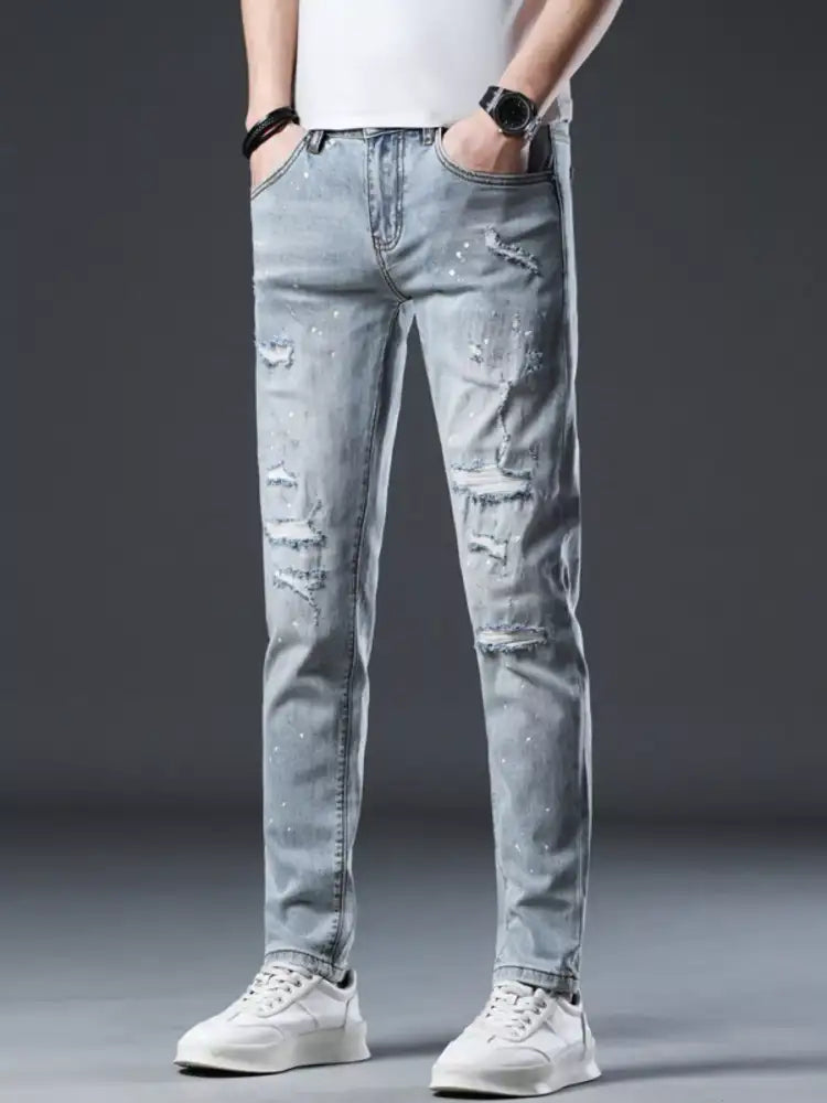 Men’s Distressed Slim Fit Jeans