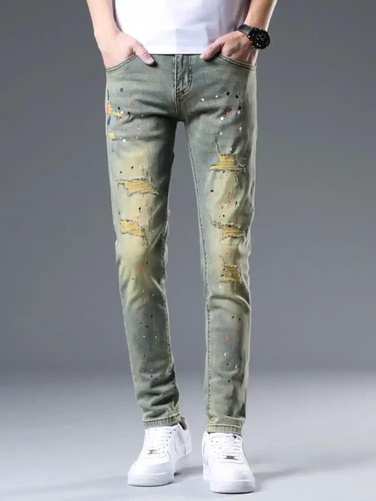Men’s Distressed Slim Fit Jeans