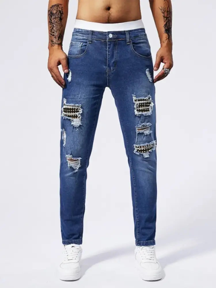 Men’s Distressed Slim Fit Jeans