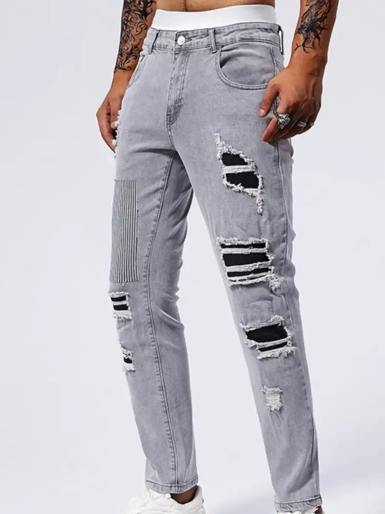 Men’s Distressed Slim Fit Jeans