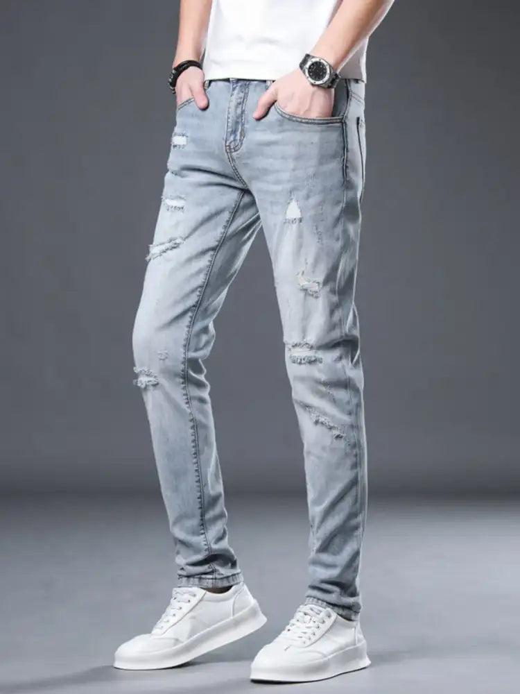 Men’s Distressed Slim Fit Jeans
