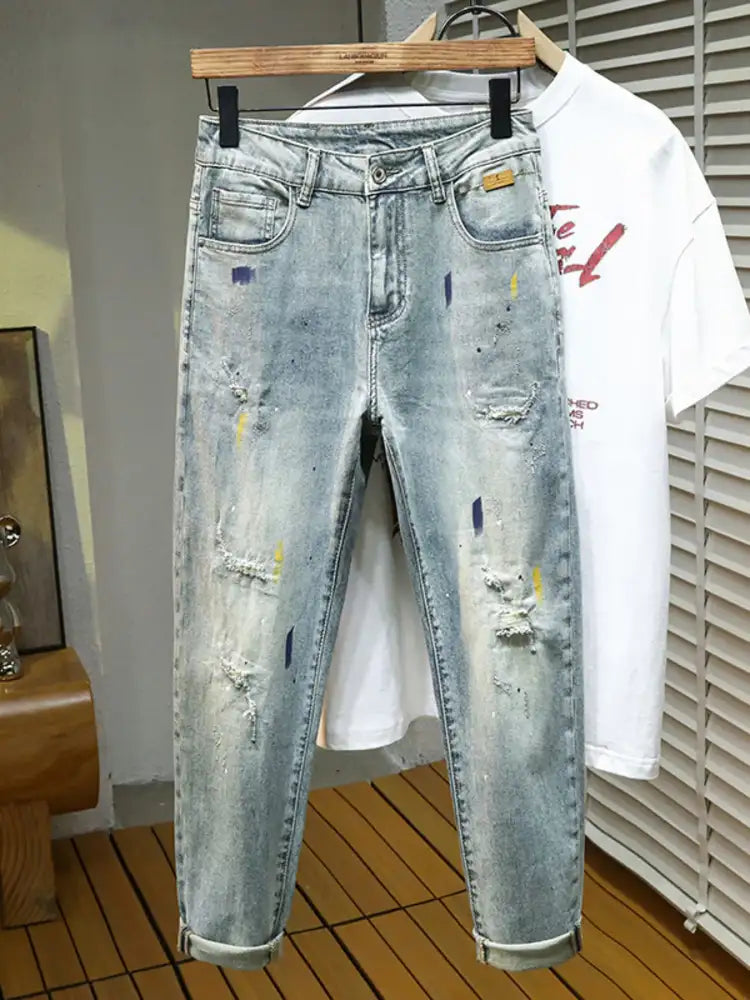 Men’s Distressed Slim Fit Jeans
