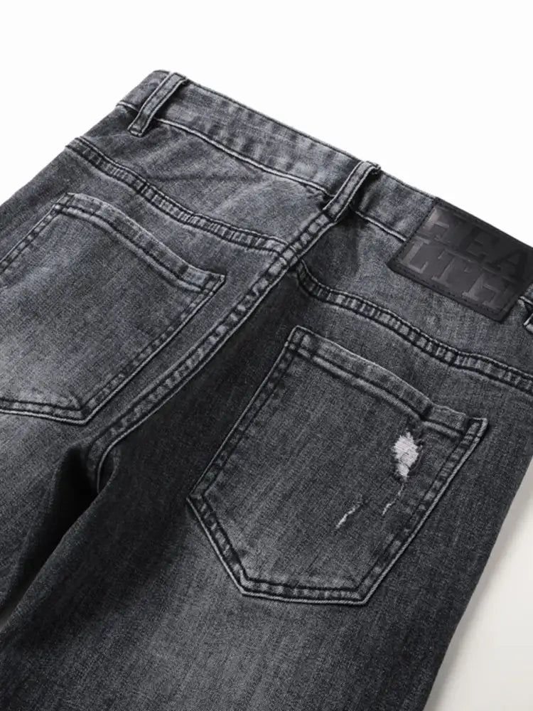 Men’s Distressed Slim Fit Ripped Jeans