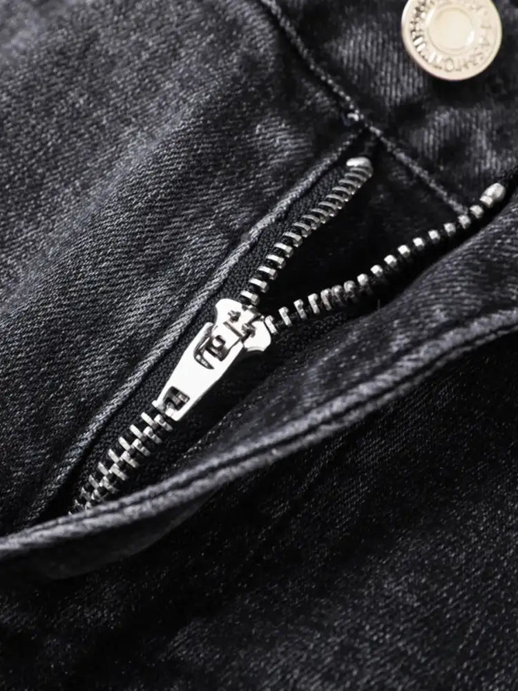 Men’s Distressed Slim Fit Ripped Jeans