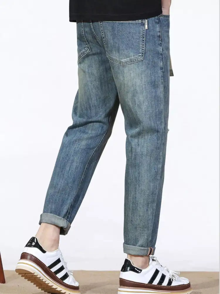 Men’s Distressed Straight Leg Jeans